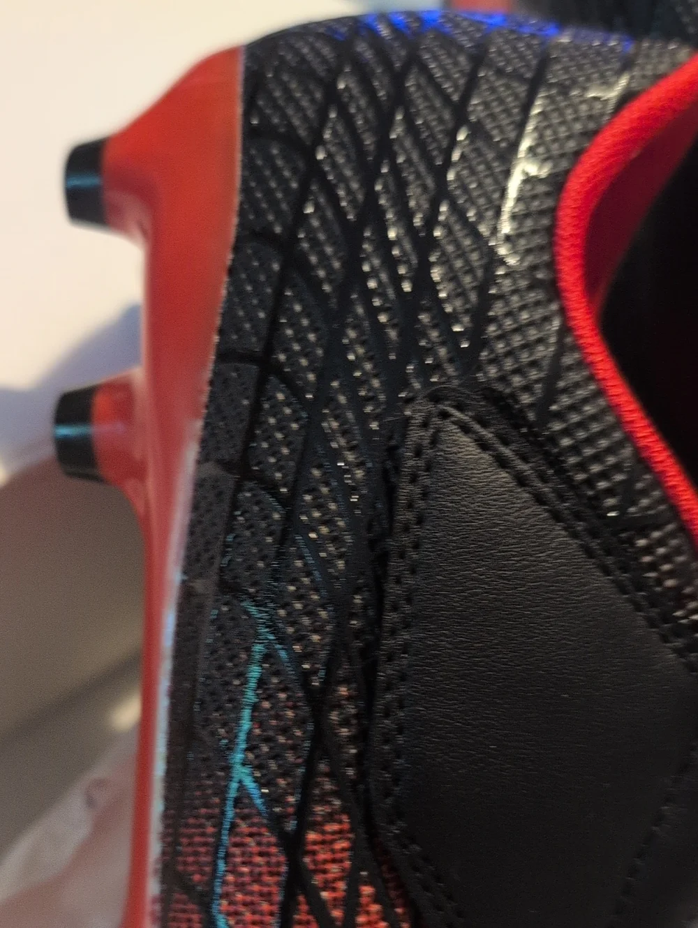 Red Black Youth Soccer Cleats Size 5Y New Velcro Strap